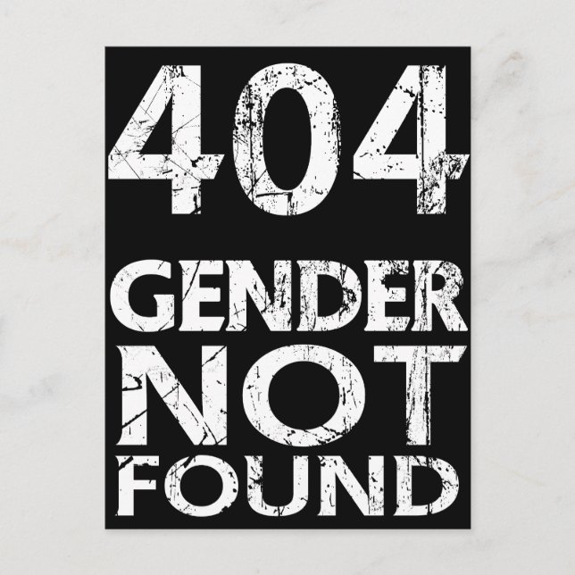 Cartão Postal 404 Gender not found - Agender Pride (Frente)