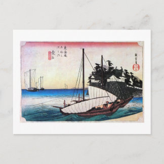 CARTÃO POSTAL 43. 桑 名 宿, 広 重