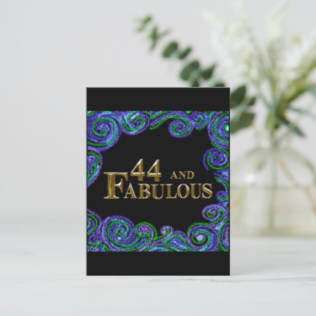 Cartão Postal 44º Aniversário  (Em pé/Frente)