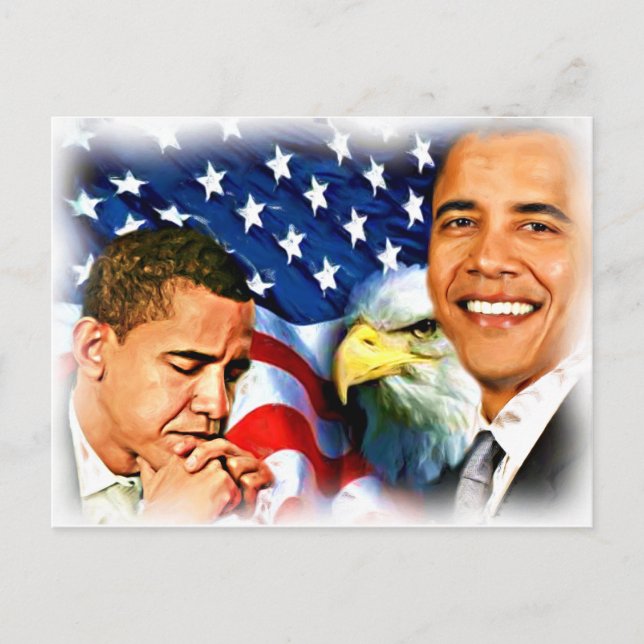Cartão Postal 44 e 45º Presidente Barack Obama_ (Frente)
