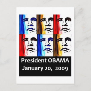 CARTÃO POSTAL 44 HISTÓRICO PRESIDENTE BARACK OBAMA INAUGURAÇÃO