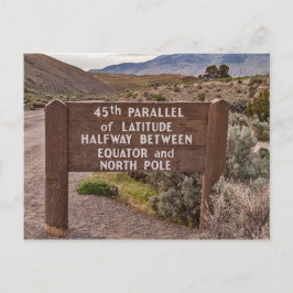 Cartão Postal 45º Sinal paralelo em Gardiner, Montana