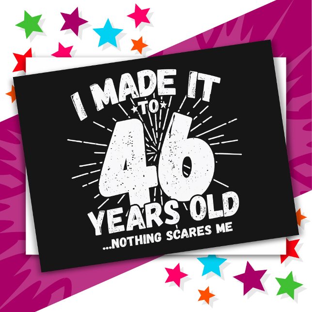 Cartão Postal 46 anos de idade Sarcástico Meme Engraçado 46.º an (Criador carregado)