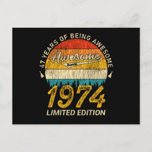 Cartão Postal 47 anos de idade no domingo de 1974 incrível desde