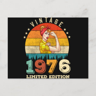 Cartão Postal 49 Anos Aniversário 1976 Vintage 49º Aniversário M