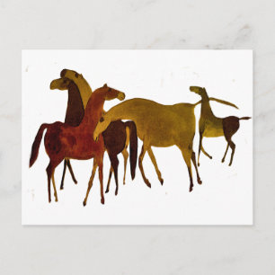 CARTÃO POSTAL 4 CAVALOS