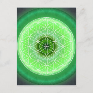 Cartão Postal 4 coração chakra verde criado por Tutti