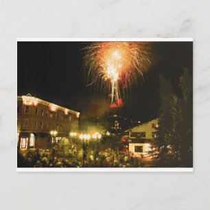 Cartão Postal 4 de julho Fireworks Aspen CO