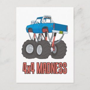 Cartão Postal 4x4 Madura: Caminhão monstro alto levantado fora 