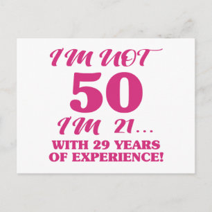 Cartão Postal 50º aniversário engraçado