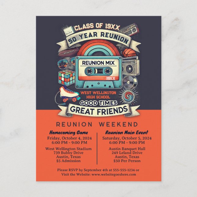 Cartão Postal 50º Encontro Retrô de Ex-alunos do Ensino Médio (Frente)