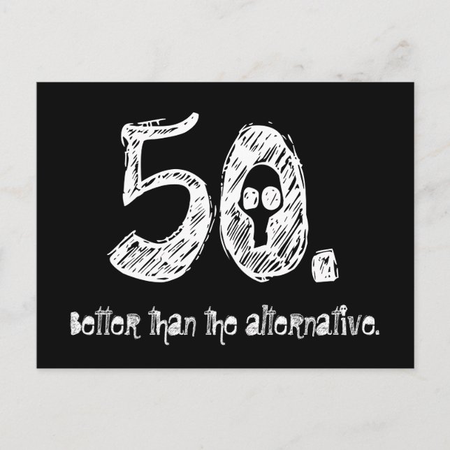 Cartão Postal 50º presente de aniversário (Frente)