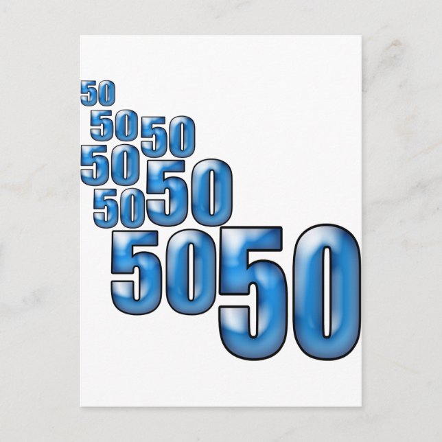 CARTÃO POSTAL 50 50 50 (Frente)