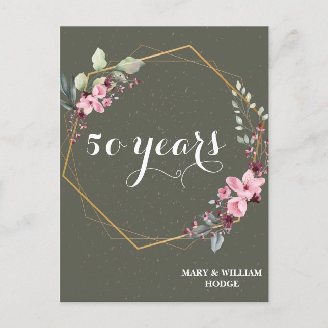 Cartão Postal "50 anos de sempre: um aniversário para lembrar" (Frente)