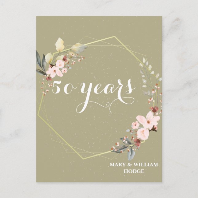 Cartão Postal "50 anos de sempre: um aniversário para lembrar" (Frente)