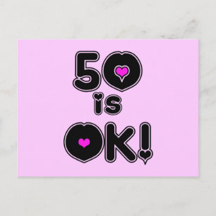 Cartão Postal 50 é OK Aniversário