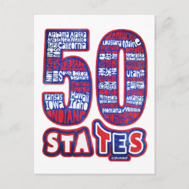 CARTÃO POSTAL 50 ESTADOS UNIDOS