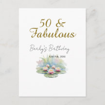 50 & fabuloso lótus dourado lírio aquarela