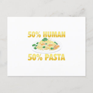 Cartão Postal 50% Massa Humana 50% Noodles Gift Idea