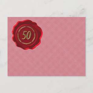 Cartão Postal 50.o aniversário da cera vermelha