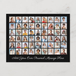 Cartão Postal 54 Colagem de Fotos Adicione Seu Próprio Agradecim
