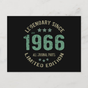 Cartão Postal 55 Anos Aniversário Lendário 55º Aniversário