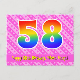 Cartão Postal 58º Aniversário: Listras Cor-de-Rosa & Corações, A