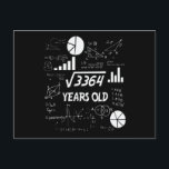Cartão Postal 58 Years Old Bday Math Teacher 58th Birthday Gift<br><div class="desc">Birthday Design For anyone who's horoscope say difficult & Stubborn But totally worth.Wear it with pride at work,  school gym perfect to pair with shorts,  leggings or jeans for a casual yet trendy Look</div>
