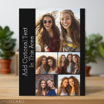 Cartão Postal 5 Colagem de Fotos Texto Opcional - pode editar pr<br><div class="desc">Montagem fotográfica de 5 fotos em diferentes tamanhos em um fundo de cor sólida. Você pode usar fotos quadradas ou quaisquer fotos para esta grade. Adicione suas fotos e instantâneos favoritos a esta faixa para obter um dispositivo de memória divertido. Uma maneira artística de mostrar seus melhores fotos de compartilhamento...</div>
