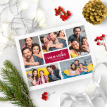 Cartão Postal 5 Fotos Quentes Desperta Simples Colagem de Corte<br><div class="desc">5 Fotos Quentes Desperta Cartão de Natal Simples para Colagem de Corte</div>