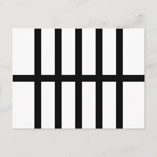 Cartão Postal 5 Linhas Pretas Bisectadas (Frente)