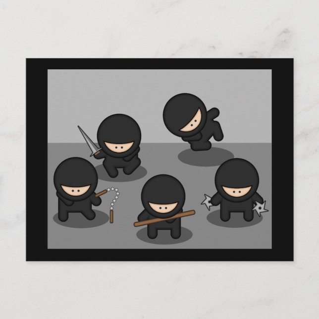 Cartão Postal 5 Pequenos ninjas (Frente)