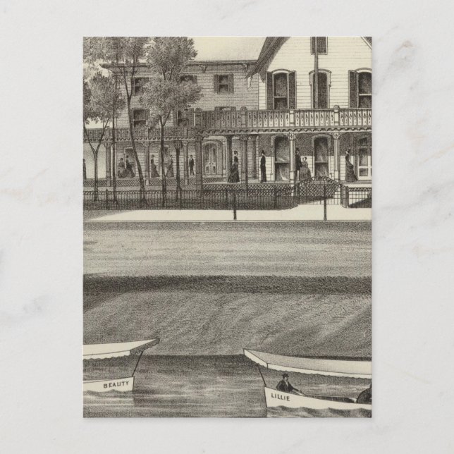 Cartão Postal 5th Avenue House, Praia de Ocean, NJ (Frente)