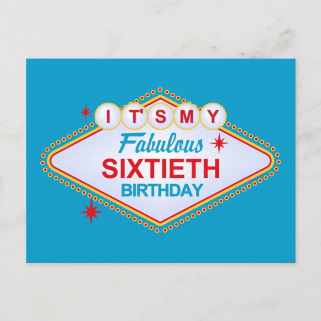 Cartão Postal 60º aniversário de Las Vegas (Frente)