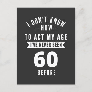 Cartão Postal 60 e Fabuloso / Feliz Aniversário de 60 anos