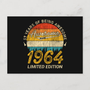 Cartão Postal 61 Anos de Idade 1964 Retro Incrível Presente de A