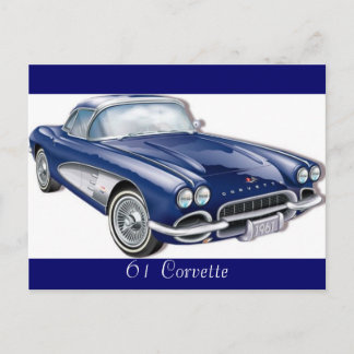 Cartão Postal 61CorvetteGlitzie, 61 Corvette