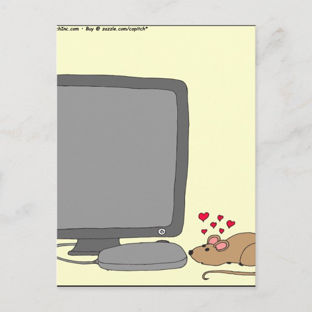 Cartão Postal 640 mouse love cartoon (Frente)