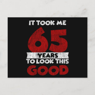 Cartão Postal 65 Anos De Idade Aniversário Me Deixou Bem 65º Ani