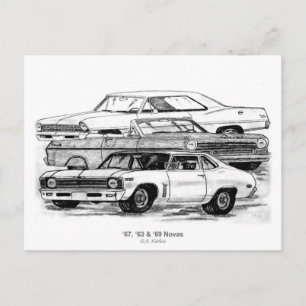 Cartão Postal 67, 63, 69 Novas - BW sem borda