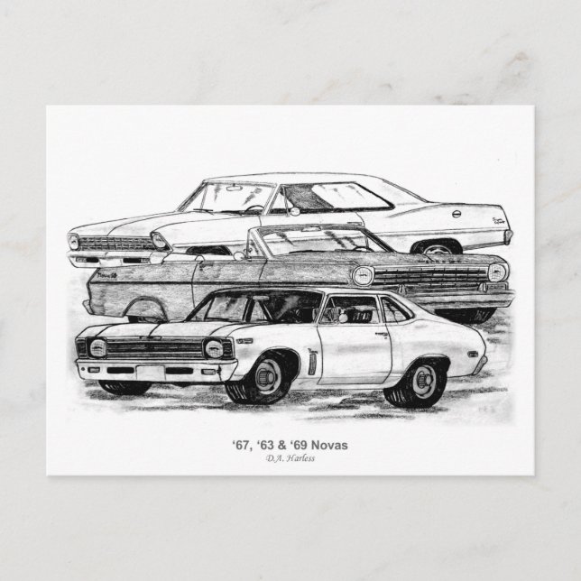 Cartão Postal 67, 63, 69 Novas - BW sem borda (Frente)