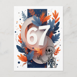 Cartão Postal 67 Mão de Esqueleto Halloween