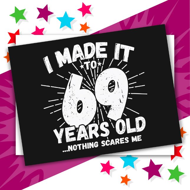 Cartão Postal 69 Anos de Idade Meme Sarcástico Divertido Anivers (Criador carregado)