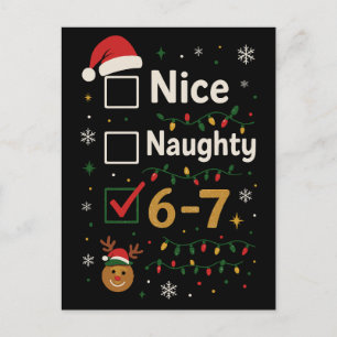 Cartão Postal 6-7 Natal Travesso ou Bonzinho Meme