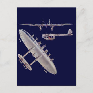 Cartão Postal 6 Aeronaves de Viagem ao trabalho do motor