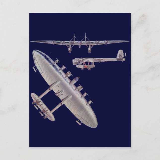 Cartão Postal 6 Aeronaves de Viagem ao trabalho do motor (Frente)