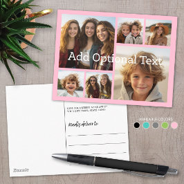 Cartão Postal 6 Colagem de Fotografias Texto Opcional — CAN Edit