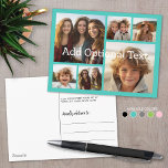 Cartão Postal 6 Colagem de Fotografias Texto Opcional — CAN Edit<br><div class="desc">Adicione seus fotos favoritos a este modelo divertido. Você pode usar fotos quadradas ou quaisquer fotos para esta grade.</div>