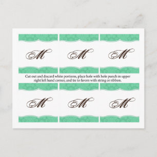 Cartão Postal 6 Etiquetas de Favor Padrão de Impressão do local 