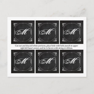 Cartão Postal 6 Etiquetas Favoráveis Casando com Vintage moderna